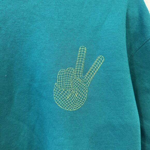 Art Class Kids S (6-7) Graphic Peace Oversized Sweatshirt Green - Picture 3 of 7